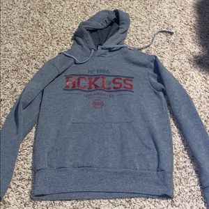 Rcklss hoodie. Gray. Size medium.